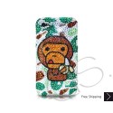 Ape for Banana Swarovski Crystal Bling iPhone Cases 