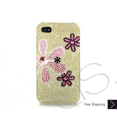Fiori Swarovski Crystal Phone Case - Yellow 
